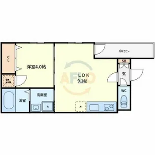 オルフェアメゾン清水丘壱番館【2階】の間取り