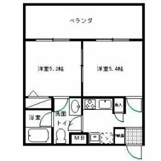 CUBE春吉PATIO【5階】の間取り