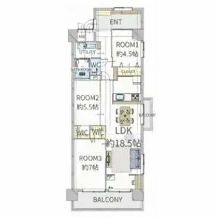 星和泉コーポラス【4階】の間取り