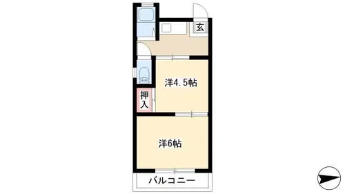 宝来苑【C号室】の間取り