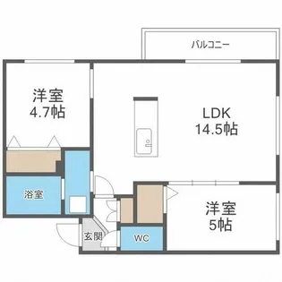 Premiere平岸【4階】の間取り