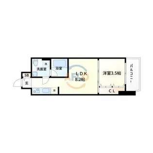 RIDGE江坂【6階】の間取り