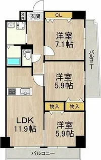 インプルーブ金山【6階】の間取り