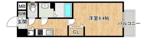 メインステージ新大阪【6階】の間取り