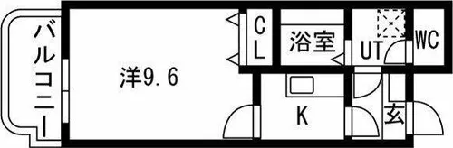 ユーミー矢場町【2階】の間取り