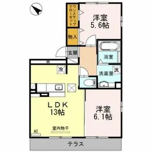 セジュール小山【1階】の間取り