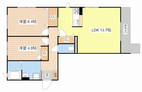 エルカーサ【0101号室】の間取り