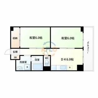 ドムール三国【3階】の間取り