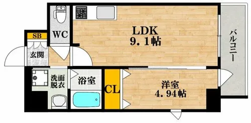 ふぁみーゆ住吉大社【14階】の間取り