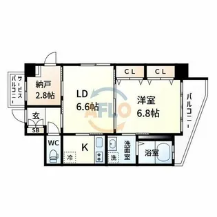 アーバンテラス新大阪【2階】の間取り