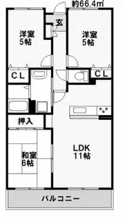 サンシティ・アヴァンテ【6階】の間取り