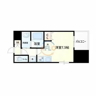 パークフラッツ東三国【7階】の間取り