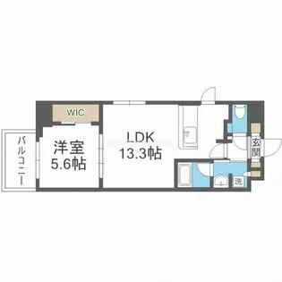 Dimus北浜【1104号室】の間取り