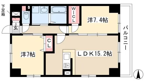 Live Flat上前津【0401号室】の間取り
