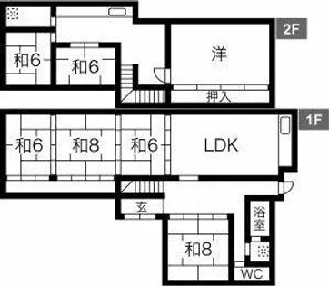愛知県常滑市保示町3丁目【一戸建】の間取り