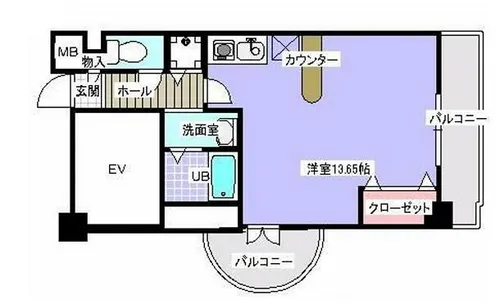 ウイングス神姫【401号室】の間取り