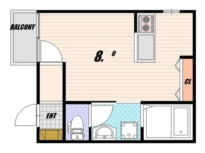 レジデンス駒ヶ林イースト【1階】の間取り