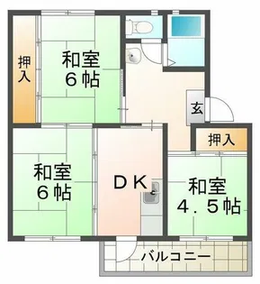 東垂水 1号棟【4階】の間取り