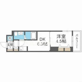 TLRレジデンス本町WEST【211号室】の間取り