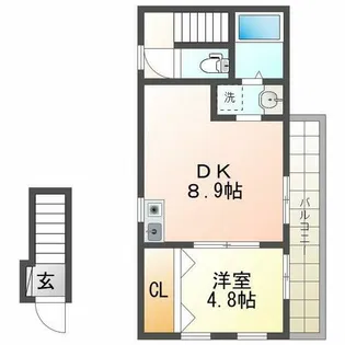 GLAハート明石【2階】の間取り