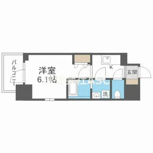 エスリードレジデンス大阪本町【1410号室】の間取り