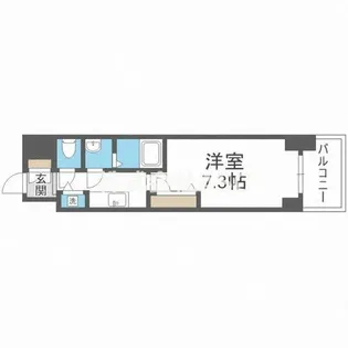 プランドール北浜【14階】の間取り