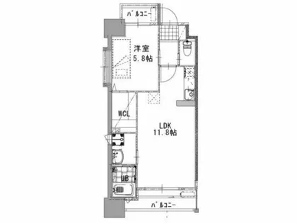 ギャラン竪町【8階】の間取り