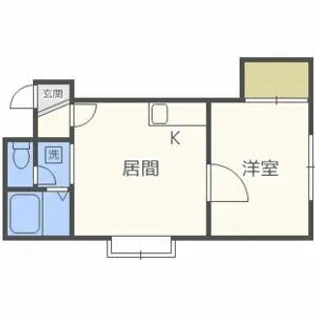 アーバン新発寒【105号室】の間取り