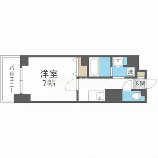 ハビテ靱センターコート【2階】の間取り