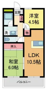 能登六番館 WEST【202号室】の間取り