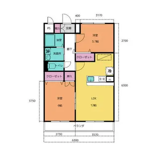 ティンカーベル上里【202号室】の間取り