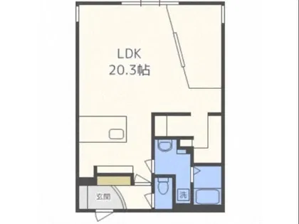 RESIDENCE SAPPORO KOULI【102号室】の間取り