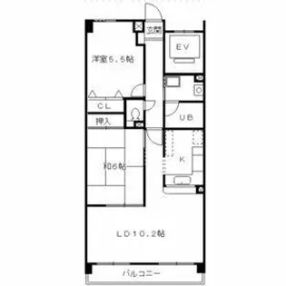 アソシア高社【2階】の間取り