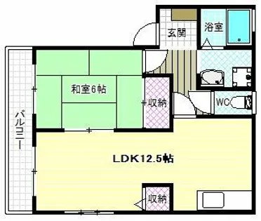 新栄プロパティーはびきのⅡ【101号室】の間取り