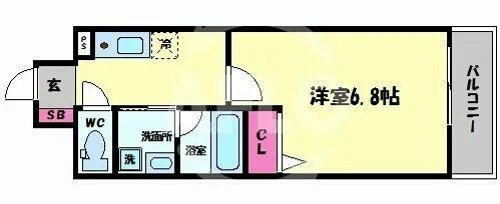 サウスヒルズ難波Ⅲ番館【8階】の間取り