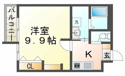 エヌエムサンカンテキャトフB棟【3階】の間取り