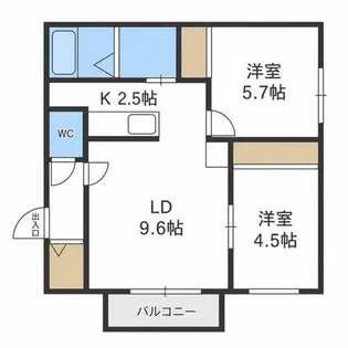 GRACIAS 環状通【2階】の間取り