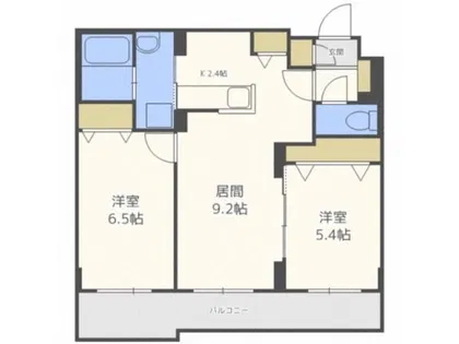平岸Riverside【5階】の間取り