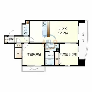 ジュネファーレⅠ【6階】の間取り