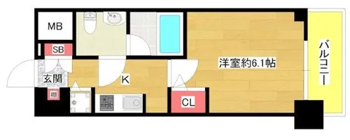 エスライズ大阪ドームレジデンス【3階】の間取り