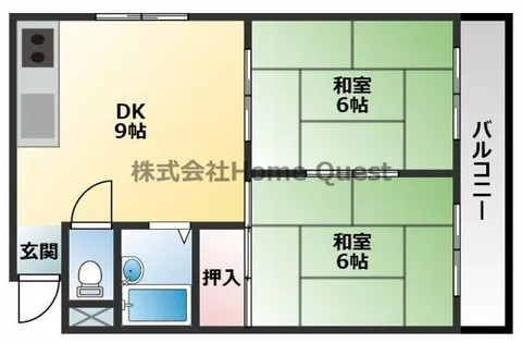ピースハイツ長堂A棟【2階】の間取り