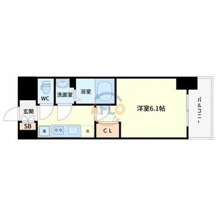 プレサンス塚本駅前【5階】の間取り