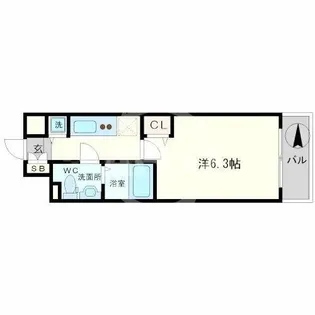 プレサンス難波セレクト【5階】の間取り