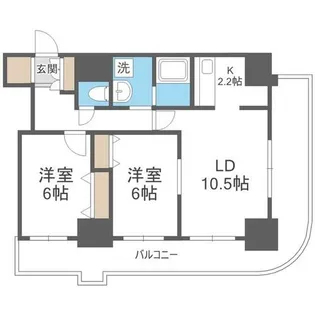 ティアラタワー中島倶楽部【8階】の間取り