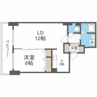 ティアラタワー中島倶楽部【25階】の間取り