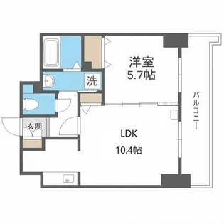 ティアラタワー中島倶楽部【25階】の間取り