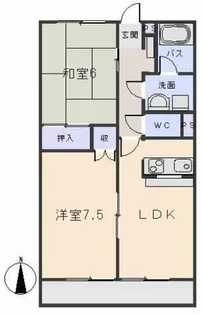 コーポ梅村B【1階】の間取り