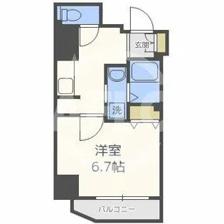 スワンズ江戸堀ウエストパーク【3階】の間取り