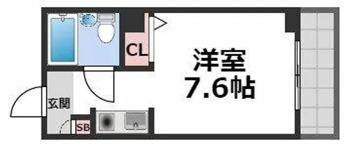 トップヒルズ森之宮【5階】の間取り