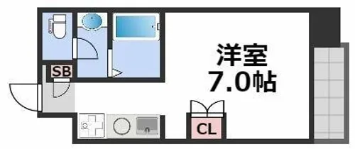 サニークレスト上町【7階】の間取り